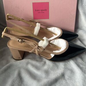 ADJUSTABLE Kate Spade Midge Bow Slingback Pumps
